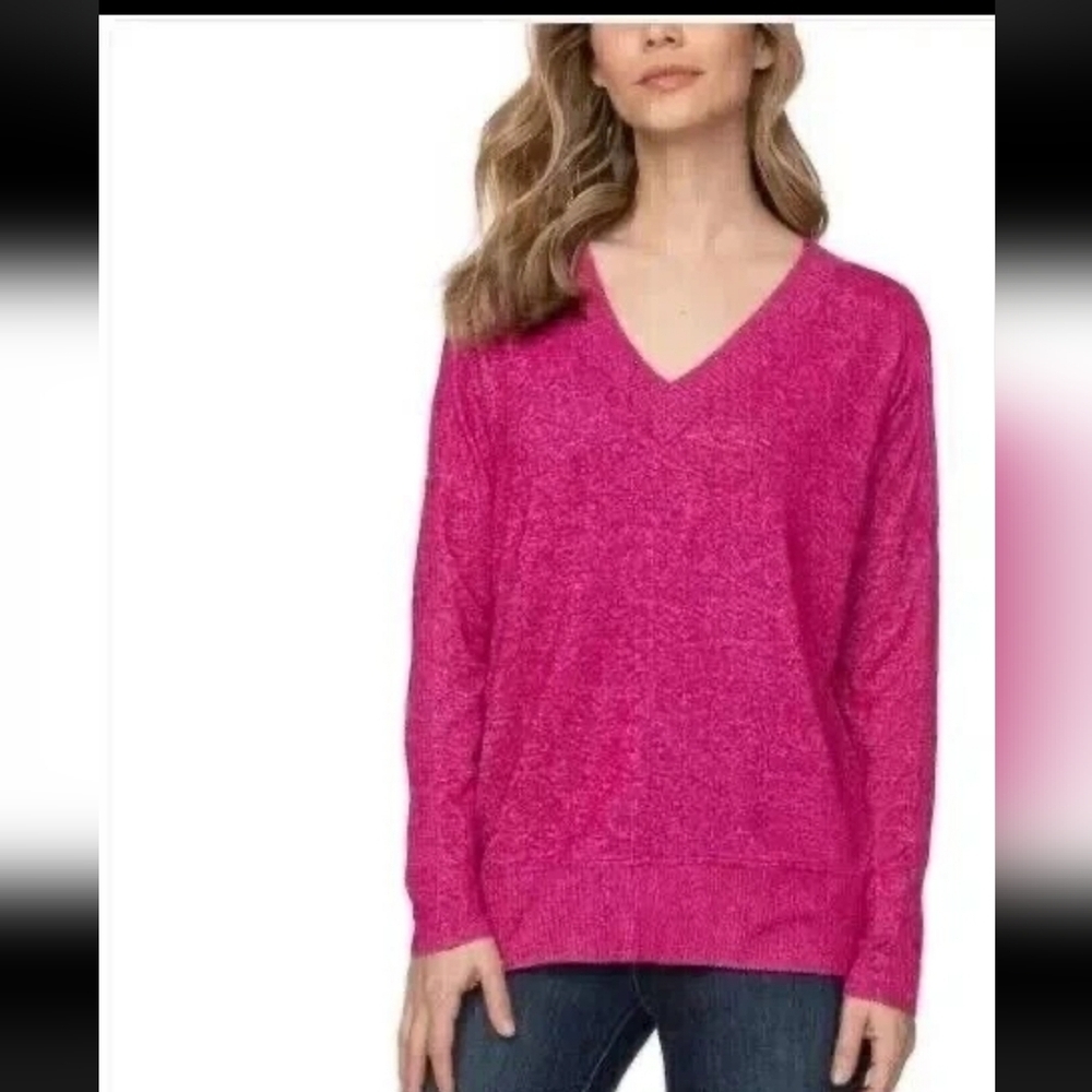 Buffalo Women's Super Cozy V-Neck Long Sleeve Top Sz L NWT